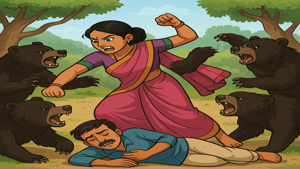 women fight for husband