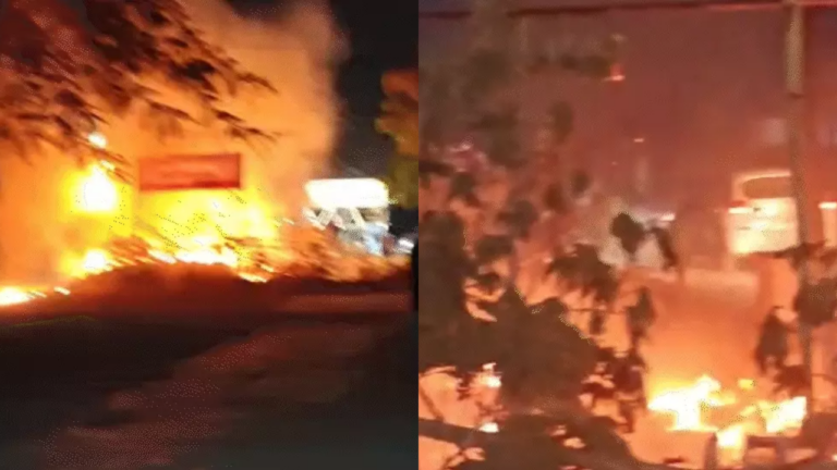 भोपाल के कटारा हिल्स में दुकान में आग, दमकल देर से पहुँची