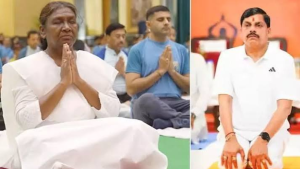 राष्ट्रपति मुर्मु ने जबलपुर में किया योगाभ्यास, दीक्षांत समारोह में मुख्य अतिथि