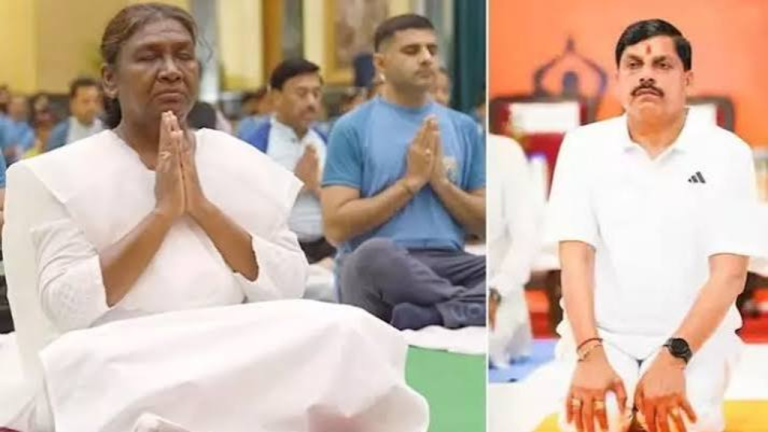 राष्ट्रपति मुर्मु ने जबलपुर में किया योगाभ्यास, दीक्षांत समारोह में मुख्य अतिथि