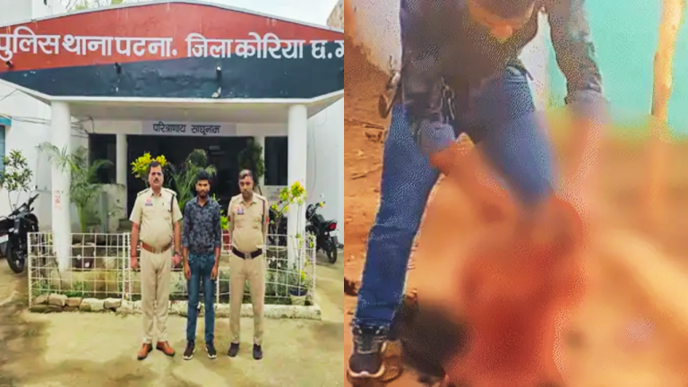 छत्तीसगढ़: पत्नी का सिर मुंडवाया, चेहरा काला किया, बच्चों से पेशाब पिलवाया