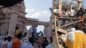 परभणी मंदिर हादसा: सभामंडप की छत गिरी, 6 मौतें 40 घायल 