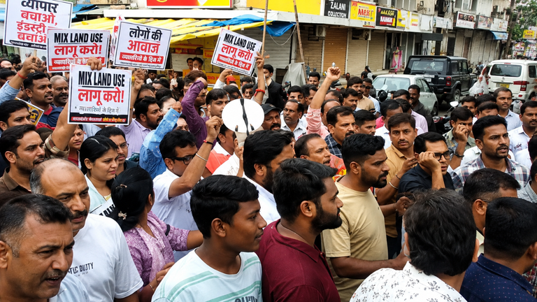 भोपाल में सीलिंग विवाद: अवधपुरी में व्यापारी सड़क पर, गुलमोहर में रहवासियों की टॉर्च रैली