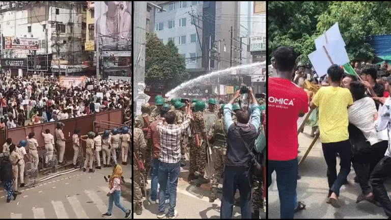 पटना: TRE-4 अभ्यर्थियों के प्रदर्शन में लाठीचार्ज, वाटर कैनन और CRPF से झड़प