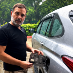 राहुल गांधी ने कार की टंकी खोलकर E20 पर हमला बोला, कहा- पूरी दाल ही काली है