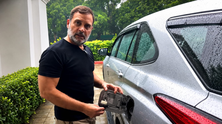 राहुल गांधी ने कार की टंकी खोलकर E20 पर हमला बोला, कहा- पूरी दाल ही काली है