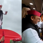 रायबरेली में अखिलेश का अनोखा स्वागत: बुलडोजर बने फूलों के वाहक